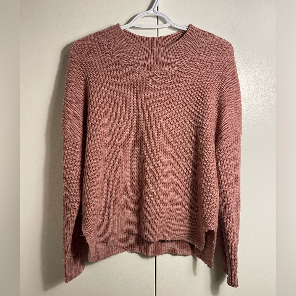 Women's Pink Crew Neck Sweater